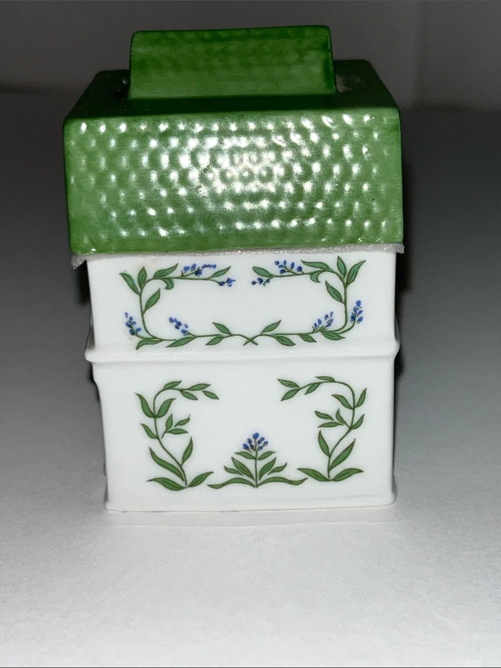 Lenox Tarragon Spice Jar House in Green, White, Purple, Blue